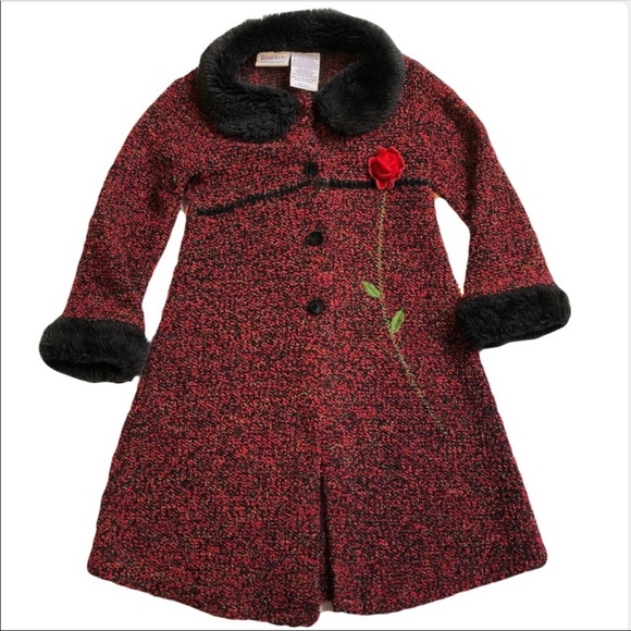 Blueberi Boulevard Other - Blueberi Boulevard Red Multi Color Coat
